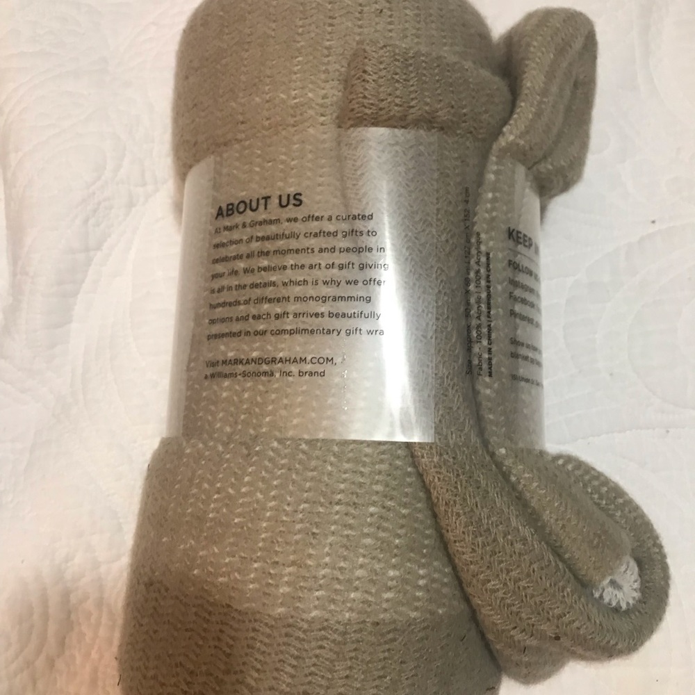 Tan throw blanket